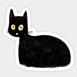 A cute cat scared Sticker
